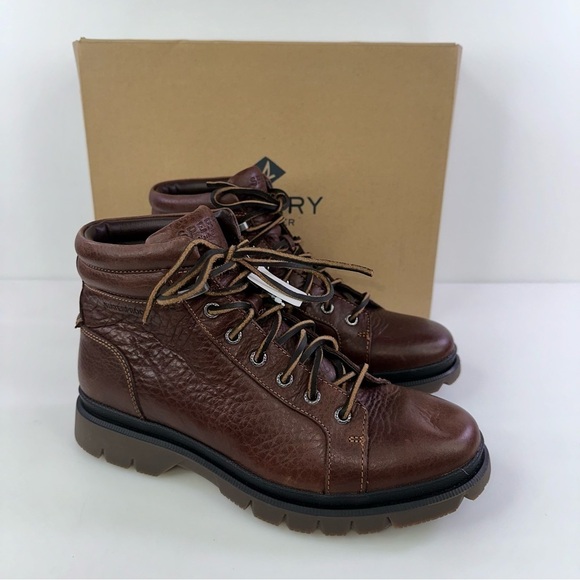 Sperry Mens Watertown LTT Waterproof Outdoor Boots Brown Leather Tan Size 7 main image 5